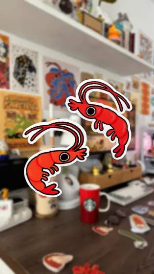 Sticker: Camarones · ST-011